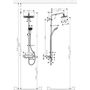 Душевая система Hansgrohe Croma Showerpipe 280, EcoSmart, термостат, 27660000