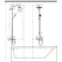 Душевая система для ванны Hansghroe Croma E Showerpipe 280, 1jet, 27687000