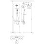 Душевая система с термостатом Hansgrohe Croma 220, EcoSmart, 27188000
