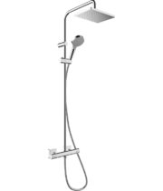Душевая система с термостатом Hansgrohe Vernis Shape Showerpipe 230, EcoSmart, хром, 26097000