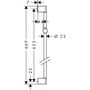 Душевая штанга Hansgrohe Croma Unica, шланг 65 см, 26505000