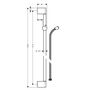 Душевая штанга Hansgrohe Crometta Unica, шланг 90 см, 27614000