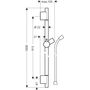 Душевая штанга Hansgrohe Unica S Puro, со шлангом 90 см, 28631140