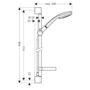Душевая стойка Hansgrohe Croma 100 Vario Unica C Shower Set, 90 см, 27771000