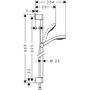 Душевая стойка Hansgrohe Croma 110 Select E Vario, 65 см, 26582400