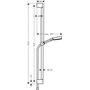 Душевая стойка Hansgrohe Pulsify Relaxation 105, 3jet, штанга 90 см, хром, 24170000