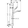Душевой набор Hansgrohe Croma Select E 1jet, шлифованная бронза, 26814140