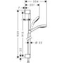 Душевой набор Hansgrohe Croma Select E, 1jet, штанга 90 см, 26594400