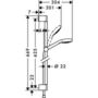 Душевой набор Hansgrohe Croma Select S, 1jet, EcoSmart, штанга 65 см, 26565400