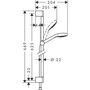 Душевой набор Hansgrohe Croma Select S, 1jet, штанга 65 см, 26564400