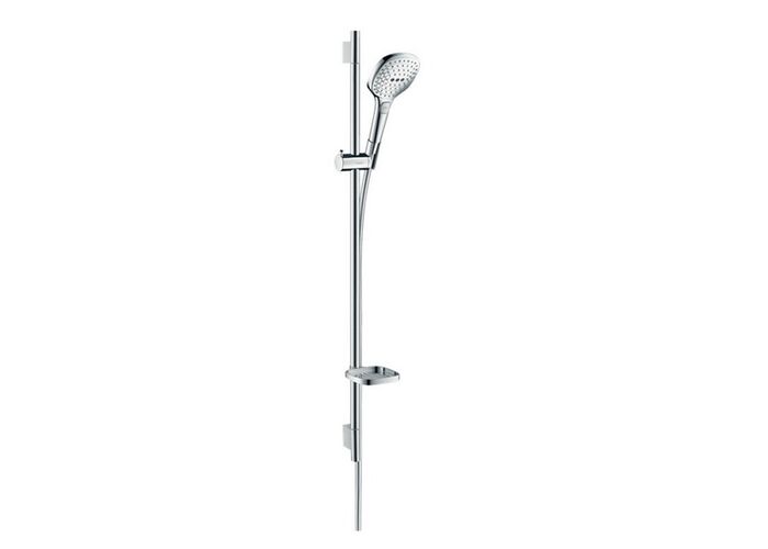 Душевой набор Hansgrohe Raindance Select 120, 3jet, EcoSmart, штанга 90 см, мыльница, 26623000