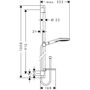 Душевой набор Hansgrohe Raindance Select 120, 3jet, EcoSmart, штанга 90 см, мыльница, 26623000