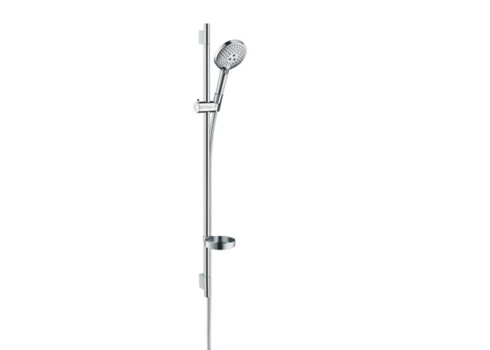 Душевой набор Hansgrohe Raindance Select S 120, 3jet, EcoSmart, штанга 90 см, мыльница, 26633000