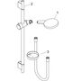 Душевой набор Hansgrohe Raindance Select S 120, 3jet, EcoSmart, штанга 90 см, мыльница, 26633000