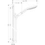 Душевой набор Hansgrohe Raindance Select S 150, 3jet, со штангой 90 см, 26626000