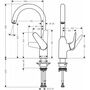 Кухонный смеситель Hansgrohe Focus M42-220, 1jet, 71802800