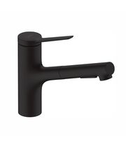 Кухонный смеситель Hansgrohe Zesis M33, 150 с вытяжным душем, sBox lite, черный матовый, 74803670
