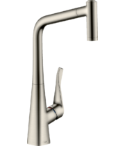 Смеситель для кухни Hansgrohe Metris M71 320, с вытяжным душем, нерж, 73801800