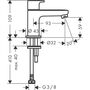 Кран для холодной Hansgrohe Vernis Blend 70, черный матовый, 71583670