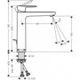 Смеситель Hansgrohe Vernis Blend 190, сливная гарнитура, матовый черный, 71552670