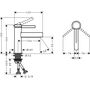 Смеситель для раковины Hansgrohe Finoris 100, с донным клапаном, хром, 76010000