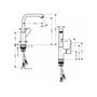 Смеситель для раковины Hansgrohe Metris 230, cо сливным клапаном Push-Open, 31187000