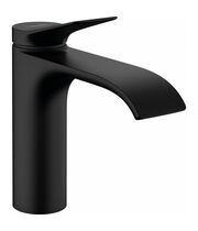 Смеситель для раковины Hansgrohe Vivenis 110, без донного клапана, черный матовый, 75022670