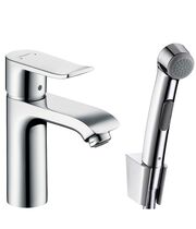 Смеситель для умывальника Hansgrohe Metris 110, гигиенический душ, 31285000