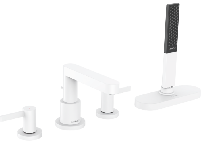 Смеситель на край ванны Hansgrohe Finoris, sBox, матовый белый, 76444700