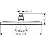 Верхний душ Hansgrohe Croma E 280, 1jet, EcoSmart, 26258000