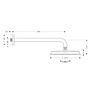 Верхний душ Hansgrohe Raindance Classic 240, держатель, 27424090