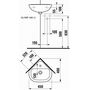 Угловая мини-раковина Jika Olymp 45х46 см, 8166120001041