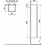 Высокий шкафчик Laufen PRO 165х35, петли слева, графит, 4831210954801