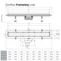 Душевой лоток Pestan Confluo Frameless Line 550 Black Glass, 13701203