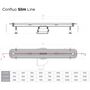 Душевой лоток щелевой Pestan Confluo Slim Line 650 Matte Black, 13101020