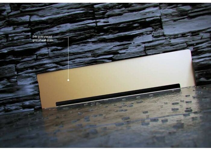 Душевой лоток встраиваемый в стену Pestan Confluo Wall Gold, 13100061