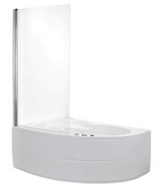 Шторка для ванны Poolspa Mistral-N 90x153 хром+транспарент