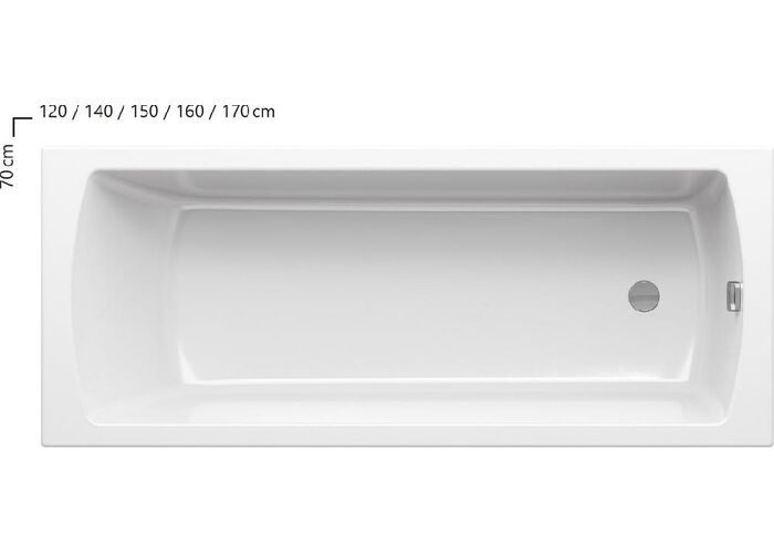 Акриловая ванна Ravak Classic II 150x70 N, белый, CC31000000