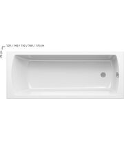 Акриловая ванна Ravak Classic II 160x70 N, белый, CC41000000