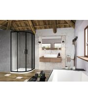 Душевая дверь Ravak Blix Slim BLSCP4-90 черный + транспарент, X3BM70300Z1