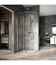 Душевой уголок полукруглый Ravak NSKK3-100, блестящий + transparent, 3O6AAC00Z1