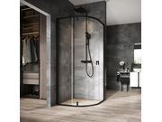 Душевой уголок полукруглый Ravak NSKK3-80, черный + transparent, 3O644300Z1