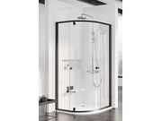 Уголок полукруглый Ravak PSKK3-80 черный + транспарент, 37644300Z1