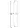 Душевая штанга Ravak 974.60RGB, 70 см, розовое золото браш, X07P715