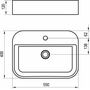 Умывальник накладной Ravak Ceramic 550 R Slim Shelf, с отв. под смес, XJX01155005
