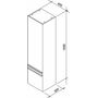Шкаф-пенал Ravak SB 400 Ravak Clear 40x35x155 R, белый/орех