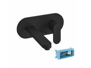 Смеситель для умывальника Ravak Chrome CR 019.20, настенный монтаж, черный, X070430