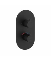 Смеситель скрытого монтажа Ravak ES 063.20BLM.O2, 2 вывода, матовый черный, X070286