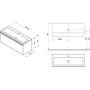 Тумба под умывальник Ravak SD 1000 Ravak Clear 100x38x42, белый/орех