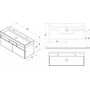 Тумба под умывальник Ravak SD Natural 120x45x45 белая